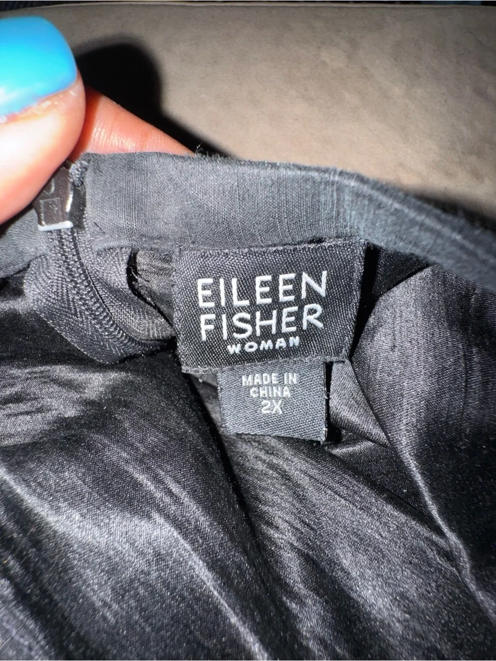 Eileen Fisher Black Maxi Skirt-Size 2x - Picture 3 of 7
